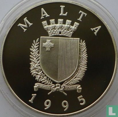 Malta 5 liri 1995 (PROOF) "50 years of the United Nations" - Afbeelding 1