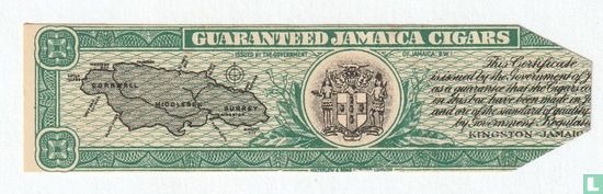 Guaranteed Jamaica Cigares - Issued by the Goverment of Jamayca B W I - Image 1