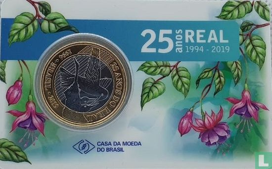 Brésil 1 real 2019 (coincard) "25 years of Real" - Image 1