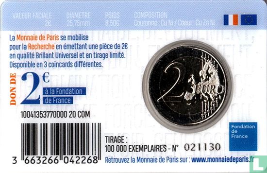 Frankreich 2 Euro 2020 (Coincard - union) "Medical research" - Bild 2