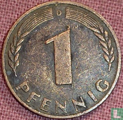 Allemagne 1 pfennig 1950 (D - fauté) - Image 2