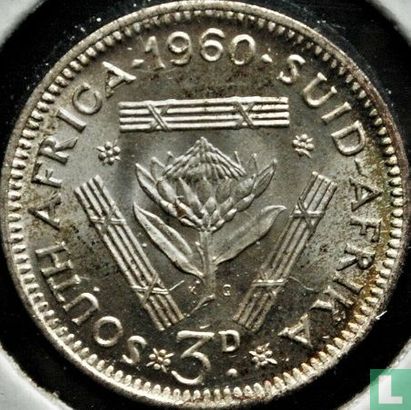 Afrique du Sud 3 pence 1960 - Image 1