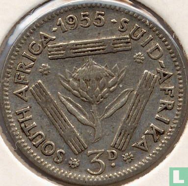 Afrique du Sud 3 pence 1955 - Image 1