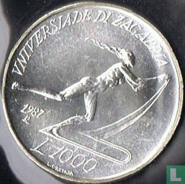 San Marino 1000 lire 1987 "Zagreb University Games" - Afbeelding 1