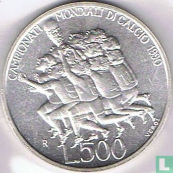San Marino 500 lire 1990 "Football World Cup in Italy" - Afbeelding 1