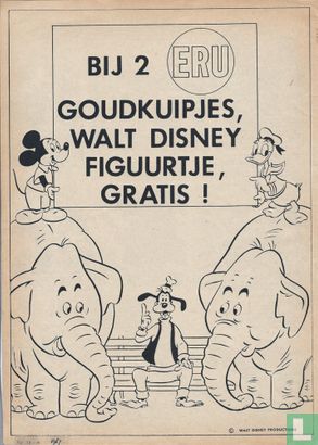 Bij 2 Eru Goudkuipjes, Walt Disney figuurtje, gratis!