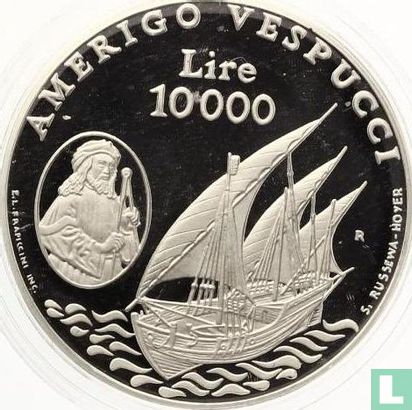 San Marino 10000 lire 1995 (PROOF) "Amerigo Vespucci" - Afbeelding 2
