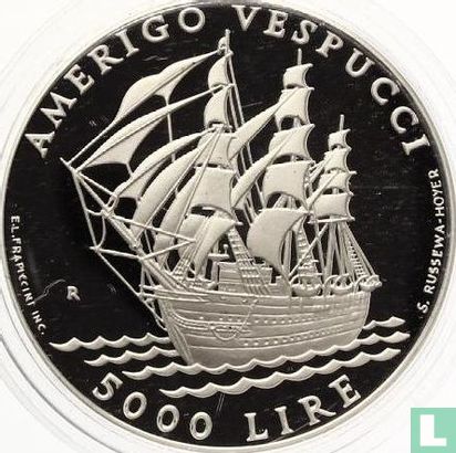 San Marino 5000 Lire 1995 (PP) "Amerigo Vespucci" - Bild 2
