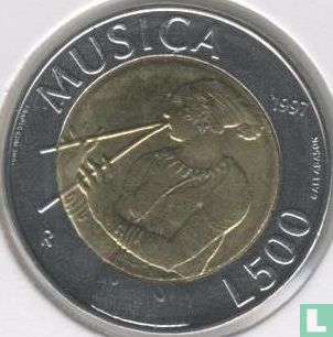 San Marino 500 lire 1997 "Music" - Image 1