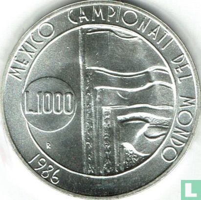 San Marino 1000 Lire 1986 "Football World Cup in Mexico" - Bild 1