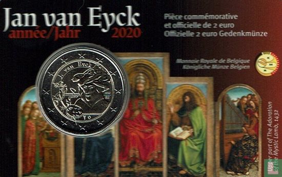 Belgien 2 Euro 2020 (Coincard - FRA) "Jan van Eyck" - Bild 1