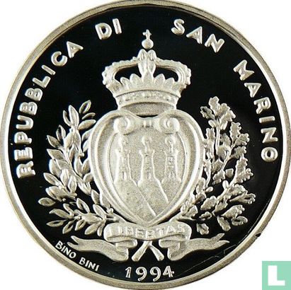 San Marino 1000 lire 1994 (PROOF) "Football World Cup in USA" - Afbeelding 1