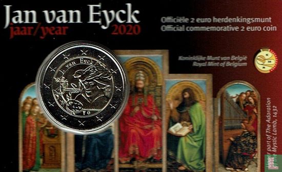 Belgien 2 Euro 2020 (Coincard - NLD) "Jan van Eyck" - Bild 1