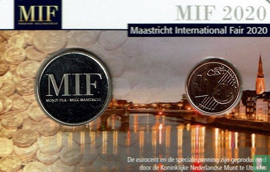 Netherlands 1 cent 2020 (coincard) "Maastricht International Fair" - Image 1