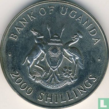 Uganda 2000 shillings 1995 "50th anniversary of the United Nations" - Afbeelding 2