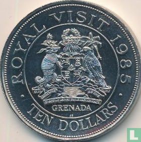 Grenada 10 dollars 1985 "Royal visit" - Afbeelding 1