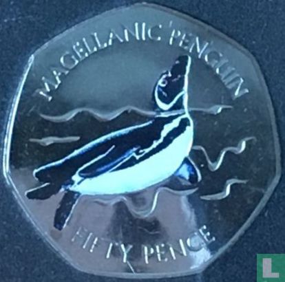 Falklandeilanden 50 pence 2017 (gekleurd) "Magellanic penguin" - Afbeelding 2