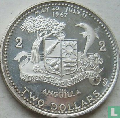 Anguilla 2 dollars 1969 (PROOF) "National flag" - Image 1