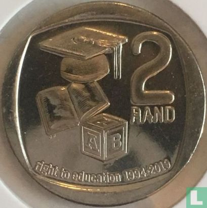 Afrique du Sud 2 rand 2019 "25 years of constitutional democracy - Right to education" - Image 2