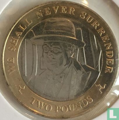 Insel Man 2 Pound 2019 "75th anniversary of D-Day - Winston Churchill" - Bild 2