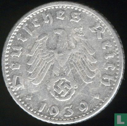 Empire allemand 50 reichspfennig 1939 (G - aluminium) - Image 1