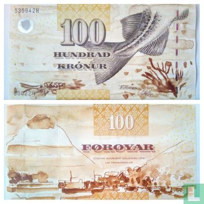 Faroer 100 Kronur 2002 