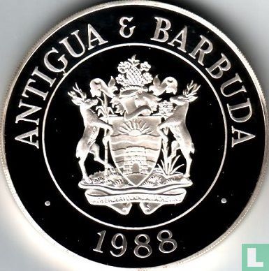 Antigua en Barbuda 100 dollars 1988 (PROOF) "Cattle egret" - Afbeelding 1