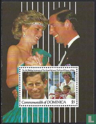10e huwelijksdag prins Charles en Diana