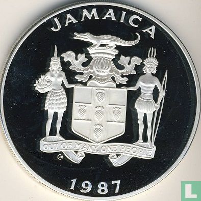 Jamaika 100 Dollar 1987 (PP) "Streamer-tailed hummingbird" - Bild 1