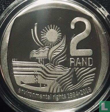South Africa 2 rand 2019 "25 years of constitutional democracy - Environmental rights" - Image 2