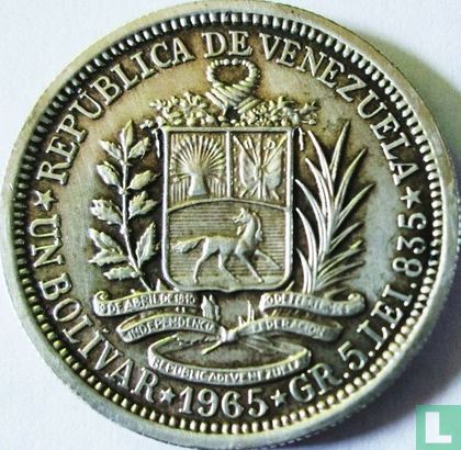 Venezuela 1 Bolívar 1965 - Bild 1