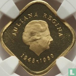 Nederlandse Antillen 300 gulden 1980 (PROOF - zonder muntteken) "Abdication of Queen Juliana" - Afbeelding 2