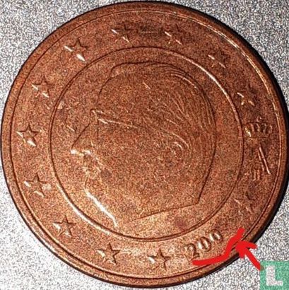 Belgium 1 cent (misstrike) - Image 1