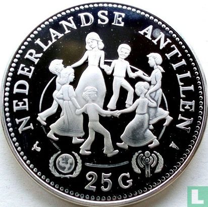 Antilles néerlandaises 25 gulden 1979 (BE) "International Year of the Child" - Image 2