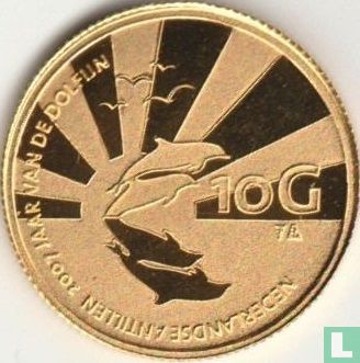 Netherlands Antilles 10 gulden  2007 (PROOF) "International year of the dolphin" - Image 1