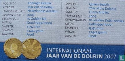 Nederlandse Antillen 10 gulden 2007 (PROOF) "International year of the dolphin" - Afbeelding 3