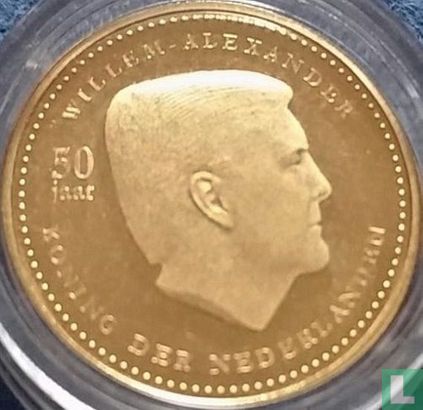 Netherlands Antilles 10 gulden 2017 (PROOF) "50th birthday of King Willem-Alexander" - Image 2