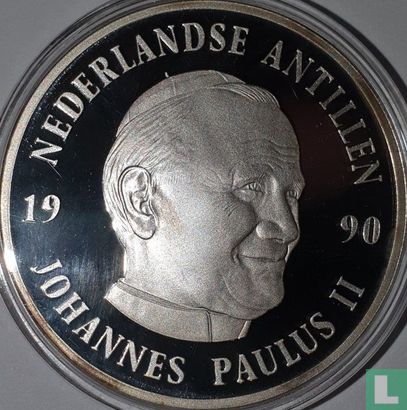 Antilles néerlandaises 25 gulden 1990 (BE) "Visit of Pope John Paul II" - Image 1