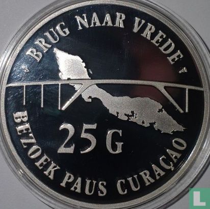 Antilles néerlandaises 25 gulden 1990 (BE) "Visit of Pope John Paul II" - Image 2