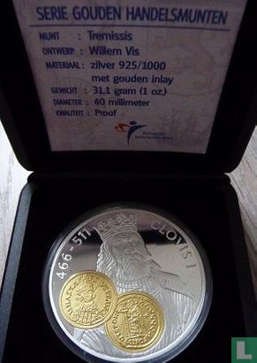Nederlandse Antillen 10 gulden 2001 (PROOF) "Clovis I tremissis" - Afbeelding 3