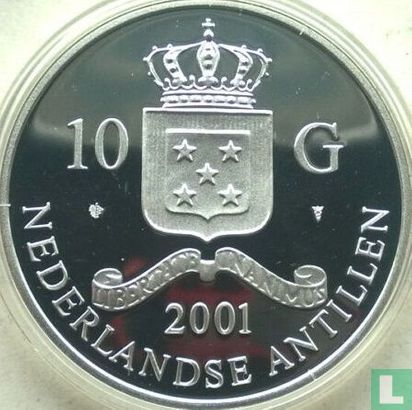 Netherlands Antilles 10 gulden 2001 (PROOF) "Louis XIII Louis d'or" - Image 1