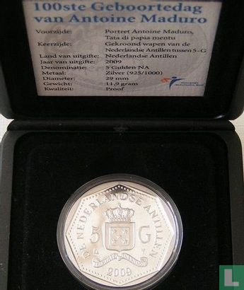 Netherlands Antilles 5 gulden 2009 (PROOF) "100th anniversary Birth of Antoine Maduro" - Image 3