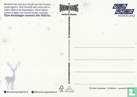 B200124 - GGD GHOR Nederland "Een kaartje omdat ik je met Kerst mis" - Bild 2