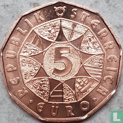 Austria 5 euro 2021 (copper) "Janus" - Image 2