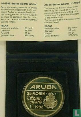 Aruba 25 florin 1986 (PROOF) "Status Aparte" - Image 3
