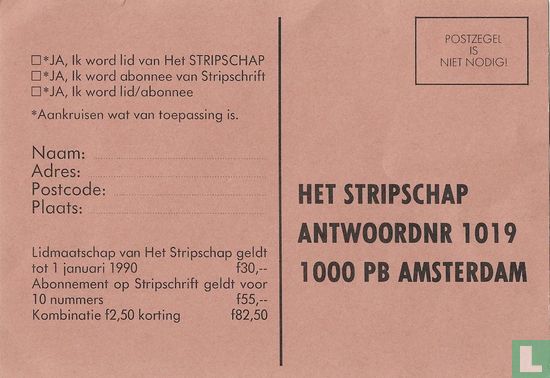 Medewerkerskaart Strip-3-daagse 1988 - Image 2