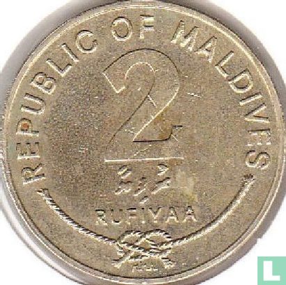 Maldiven 2 rufiyaa 1995 (AH1415) - Afbeelding 2