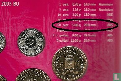 Antilles néerlandaises 50 cent 2005 - Image 3