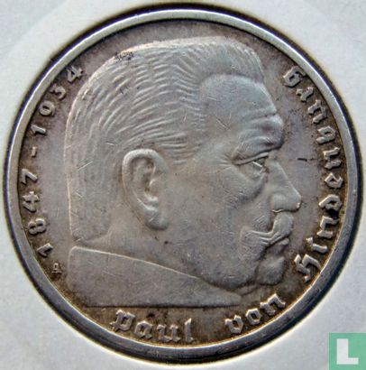 Duitse Rijk 5 reichsmark 1939 (A) - Afbeelding 2