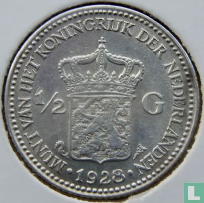 Niederlande ½ Gulden 1928 - Bild 1